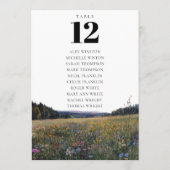 Wildflowers Floral Table Number Seating Chart Einladung (Rückseite)