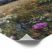 Wildflowers Floral Wedding Seating Chart Poster (Ecke)