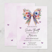 Wildflowers Garden Birthday Party Einladung (Vorne/Hinten)