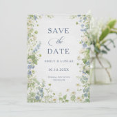  Wildflowers Garden Wedding Save The Date (Stehend Vorderseite)