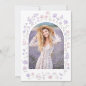 Wildflowers Graduation Photo Invitation Einladung (Vorderseite)