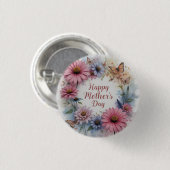 WildFlowers Happy Mother's Day Button (Vorne & Hinten)