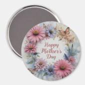 WildFlowers Happy Mother's Day Magnet (Vorderseite/Rückseite)
