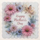 Wildflowers Happy Mother's Day Untersetzer (Vorderseite)