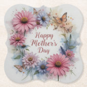 WildFlowers Happy Mother's Day Untersetzer (Vorderseite)