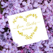 Wildflowers Heart & Elegant Typography for Wedding Gummistempel