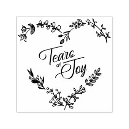 Wildflowers Heart Tears of Joy Wedding Quote Permastempel