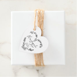 Wildflowers Heart with Handmade with Love Quote Geschenkanhänger