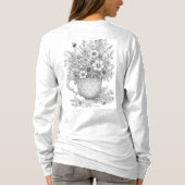Wildflowers in Patterned Teacup T-Shirt (Rückseite)