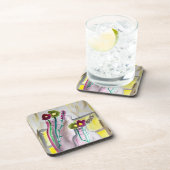 Wildflowers in vase abstract art getränkeuntersetzer (Rechte Seite)