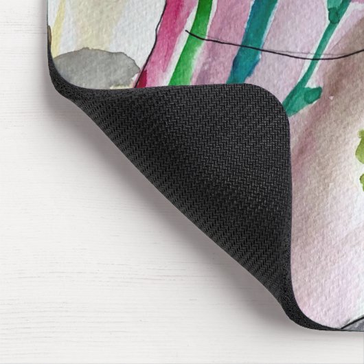 Wildflowers in vase abstract art mousepad (Ecke)