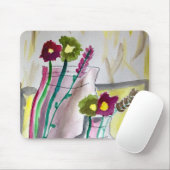 Wildflowers in vase abstract art mousepad (Mit Mouse)