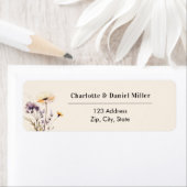 Wildflowers ivory purple return address (Insitu)