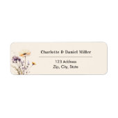 Wildflowers ivory purple return address (Vorne)