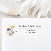 Wildflowers ivory purple return address (Insitu)