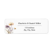 Wildflowers ivory purple return address (Vorne)