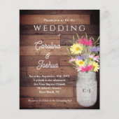 Wildflowers Jar Spring Garden Wedding Invitation (Vorderseite)