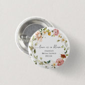 Wildflowers Liebe ist in Blüte Button (Vorne & Hinten)