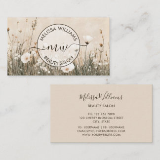 Wildflowers Logo Visitenkarte