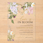 Wildflowers Love is in Bloom Shower Invitation Acryleinladungen (Vorderseite)