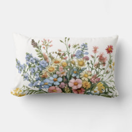 Wildflowers Lumbar Throw Pillow Lendenkissen