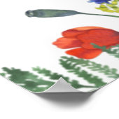 Wildflowers Memorial Service Welcome Sign Poster (Ecke)