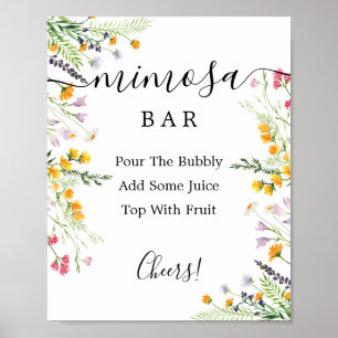 Wildflowers Mimosa Bar Schild