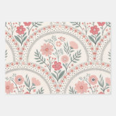 Wildflowers Pink Pastel Botanical Garden Floral Geschenkpapier Set (Vorderseite 3)