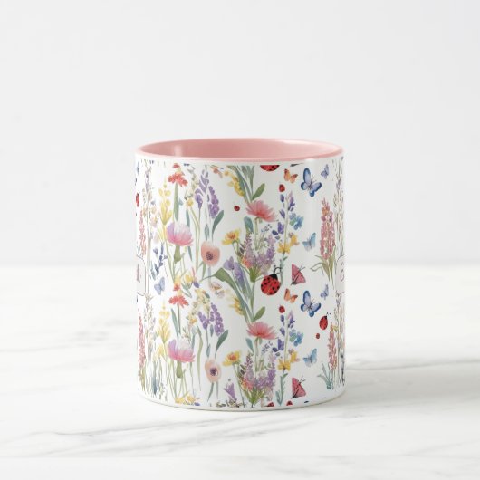 Wildflowers & Pink | Personalized Boho Gift for He Tasse (Zentrum)