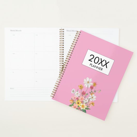 Wildflowers Pink Personalized Planer (Anzeige)