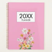Wildflowers Pink Personalized Planer (Vorderseite)