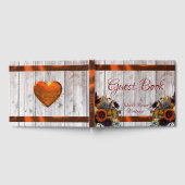 Wildflowers, Ribbon & Heart Wedding - Copper Gästebuch (Voll)