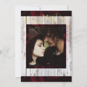 Wildflowers, Ribbon & Lights - Burgundy Save The Date (Rückseite)