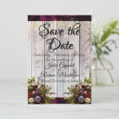 Wildflowers, Ribbon & Lights - Purple Save The Date (Stehend Vorderseite)