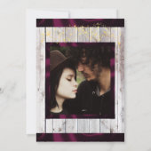 Wildflowers, Ribbon & Lights - Purple Save The Date (Rückseite)