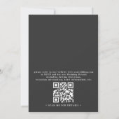 Wildflowers Rustic Boho Elegant QR Code Wedding Einladung (Rückseite)