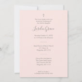 Wildflowers Silver Effect Photo Naming Ceremony Mitteilungskarte (Rückseite)