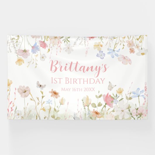 WILDFLOWERS spring banner backdrop (Horizontal)