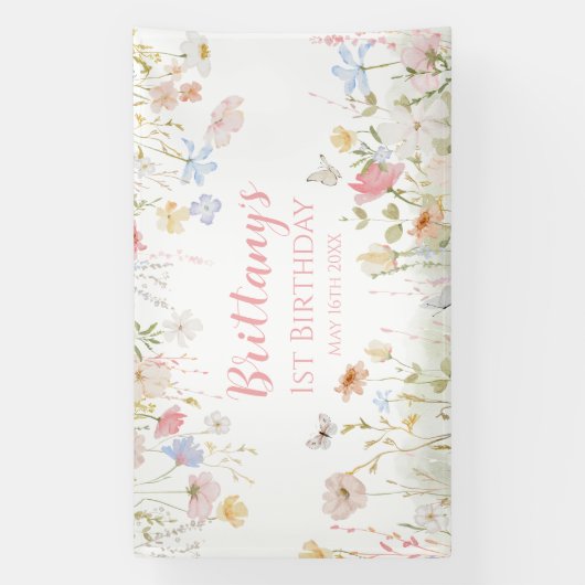WILDFLOWERS spring banner backdrop  (Vertikal)
