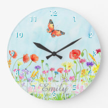 wildflowers spring flower watercolors customizable