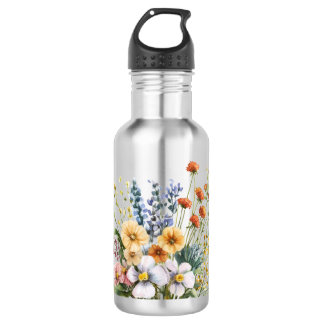 Wildflowers stainless steel water bottle. edelstahlflasche