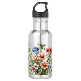 Wildflowers & Stainless steel water bottle. stainl Edelstahlflasche