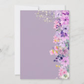 Wildflowers Sweet 16 Birthday Celebration Einladung (Rückseite)