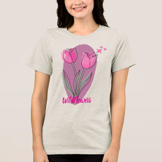 Wildflowers T-shirt Design ADVcreators Article 21 Tri-Blend Shirt (Vorderseite)
