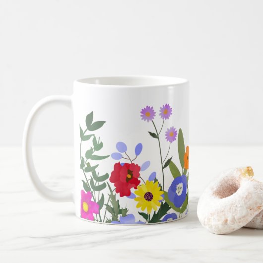Wildflowers-Tasse Kaffeetasse (Mit Donut)