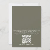 Wildflowers Vine Rustic Elegant QR Code Wedding Einladung (Rückseite)