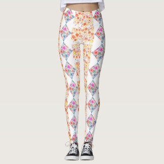 Wildflowers watercolor  leggings