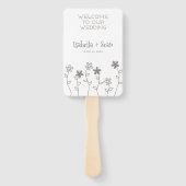 Wildflowers Wedding Monogram in Brown Design Fächer (Vorderseite)