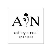 Wildflowers with Initial for Wedding Gummistempel (Prägung)