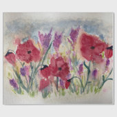 Wildflowers with poppies  geschenkpapier (Flach)